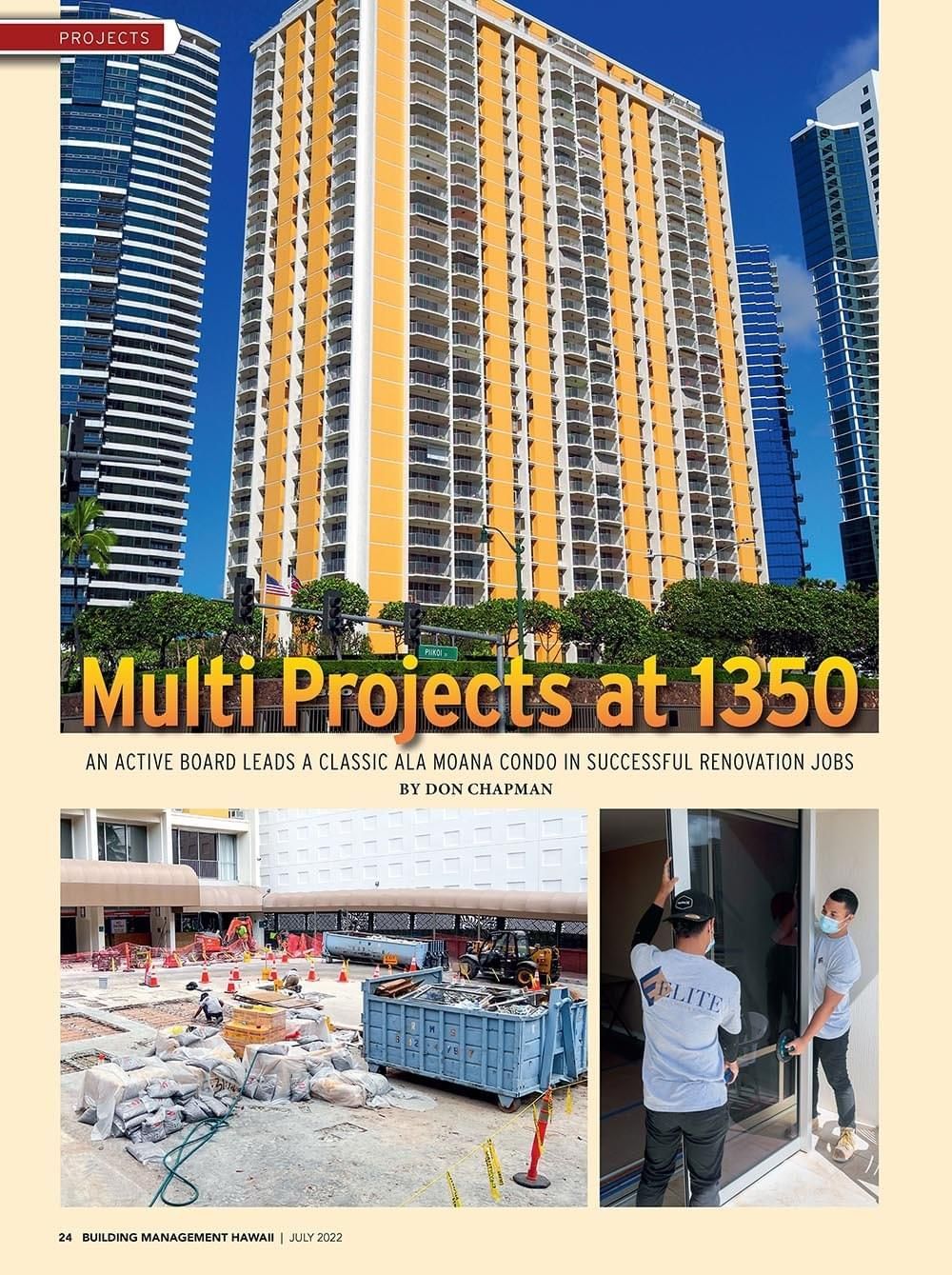 A newspaper article about multi projects at  1350