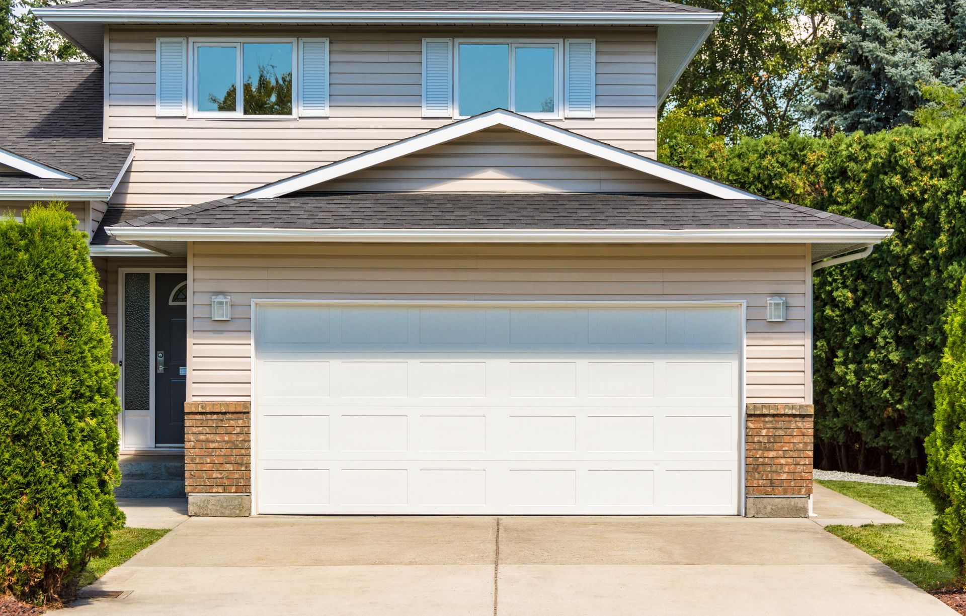 No window raised panel garage doors.