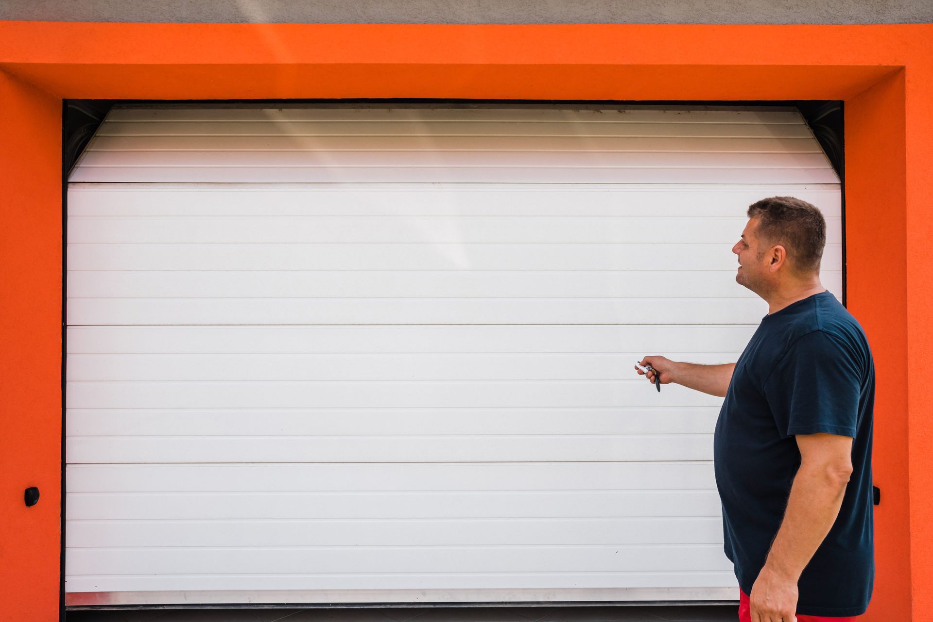 the man has reconnected his garage to power after showing how to manually open a garage door