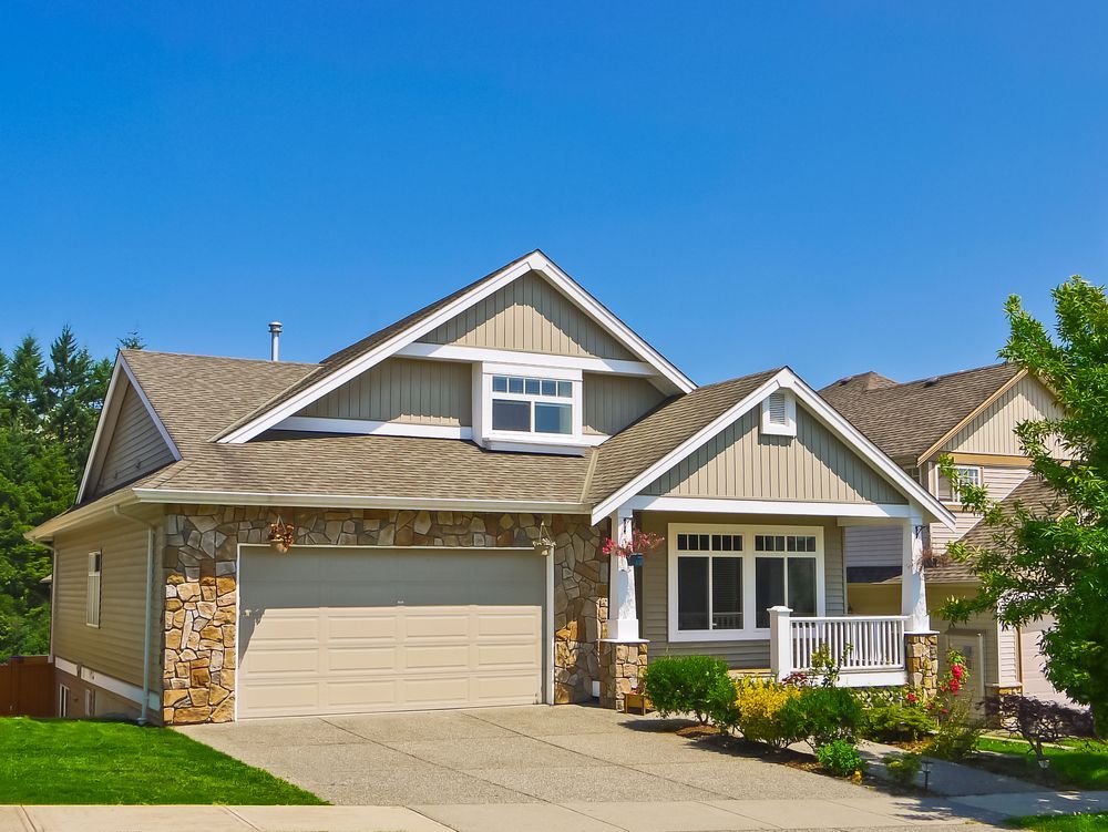 average garage door with a standard height