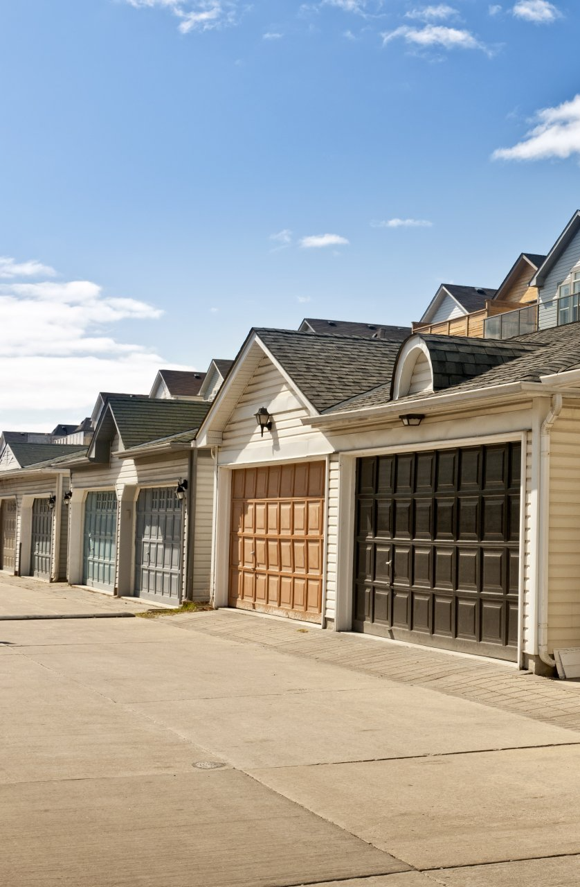 Different color garage doors