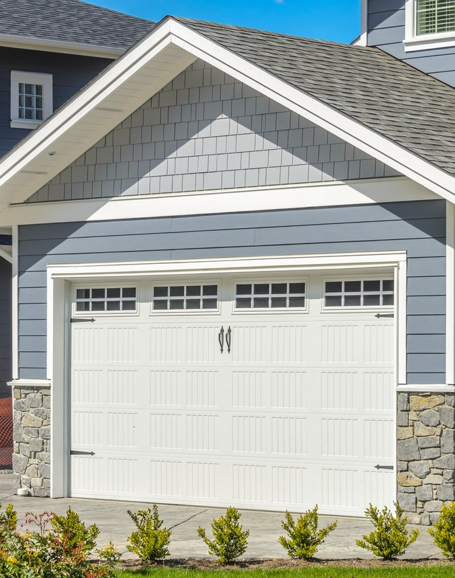 A garage door in Yorkville, IL.