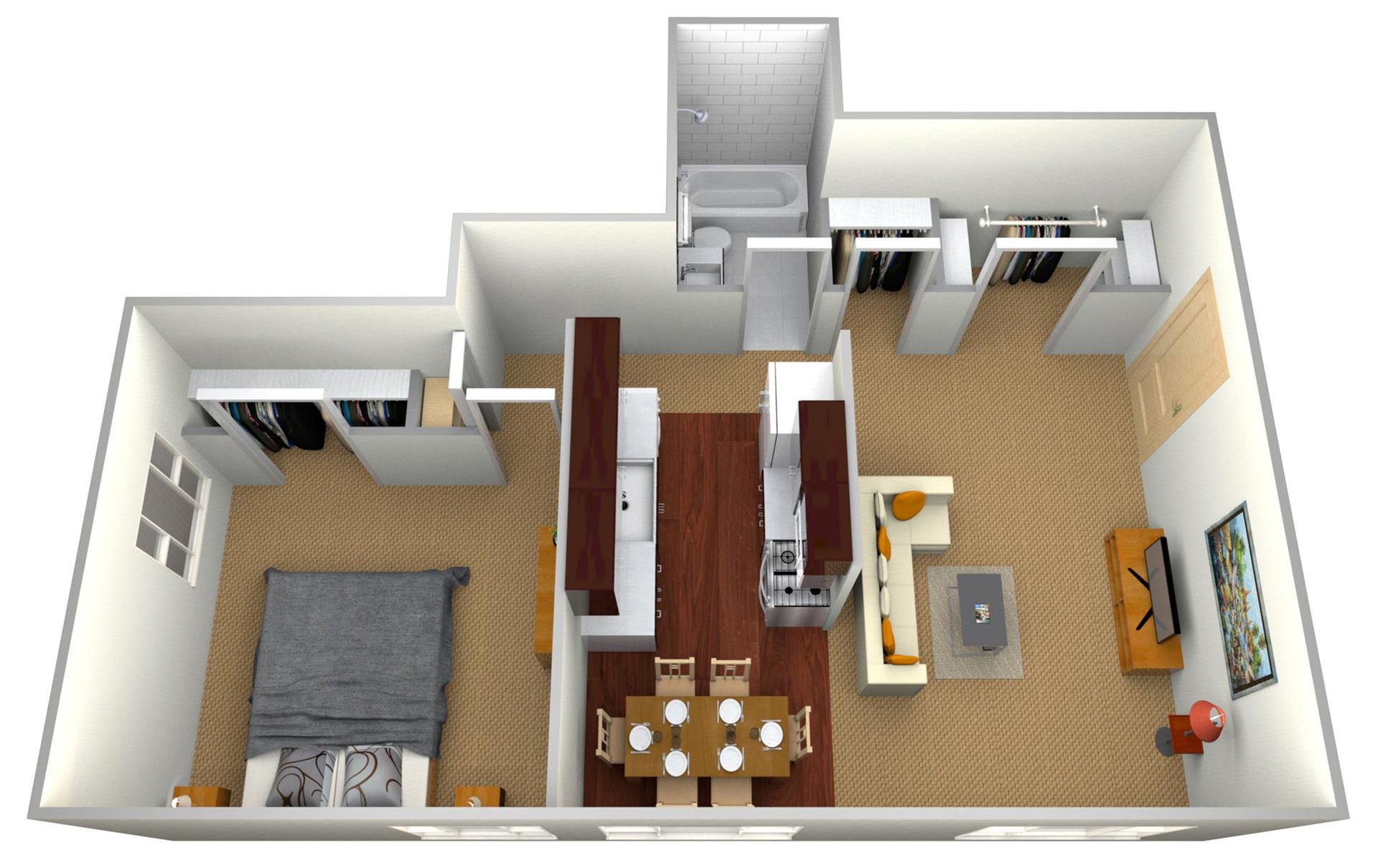 Floor Plan: 1 Bedroom Standard