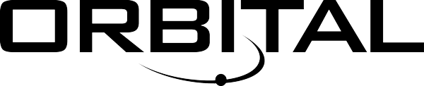 The word orbital is written in black letters on a white background.