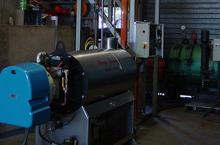 View of a plant and boiler equipment