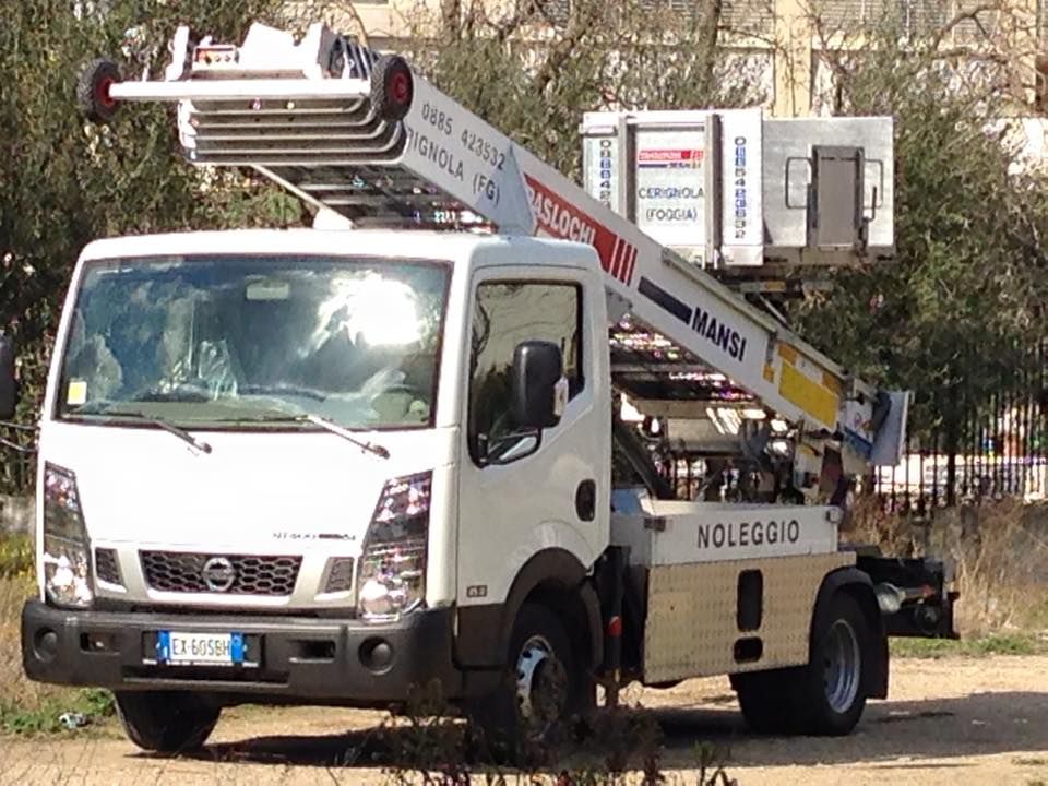 un camion bianco con la scritta noleggio sulla fiancata