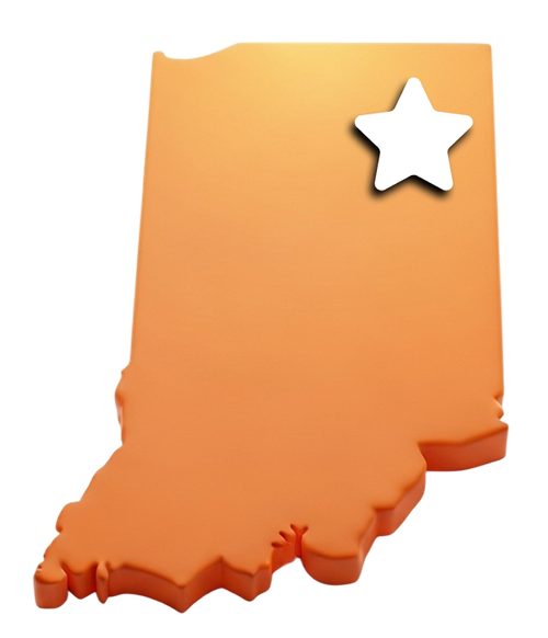 MovePro service area map representing trusted movers across Northeast Indiana