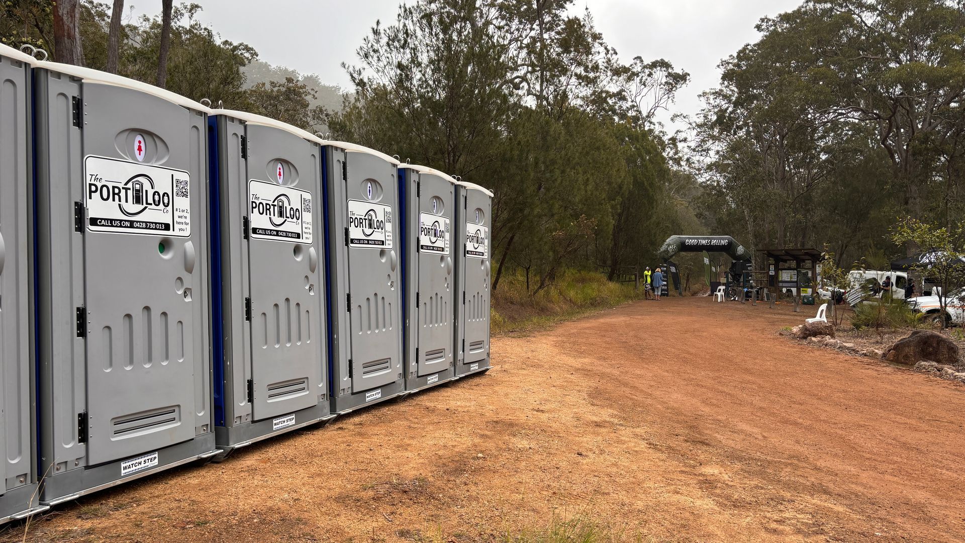 A Row Of Portaloos In An Outback Rural Area — The Portaloo Co in Dimbulah, QLD