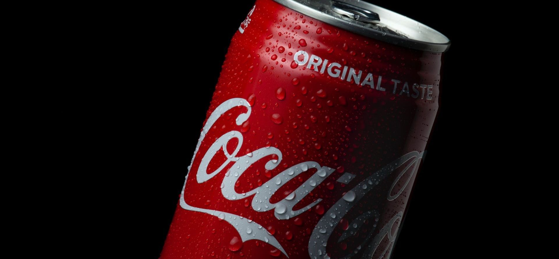 coke can showing coca-cola logo branding