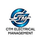 Logo for CTM Electrical Management with blue and silver design.
