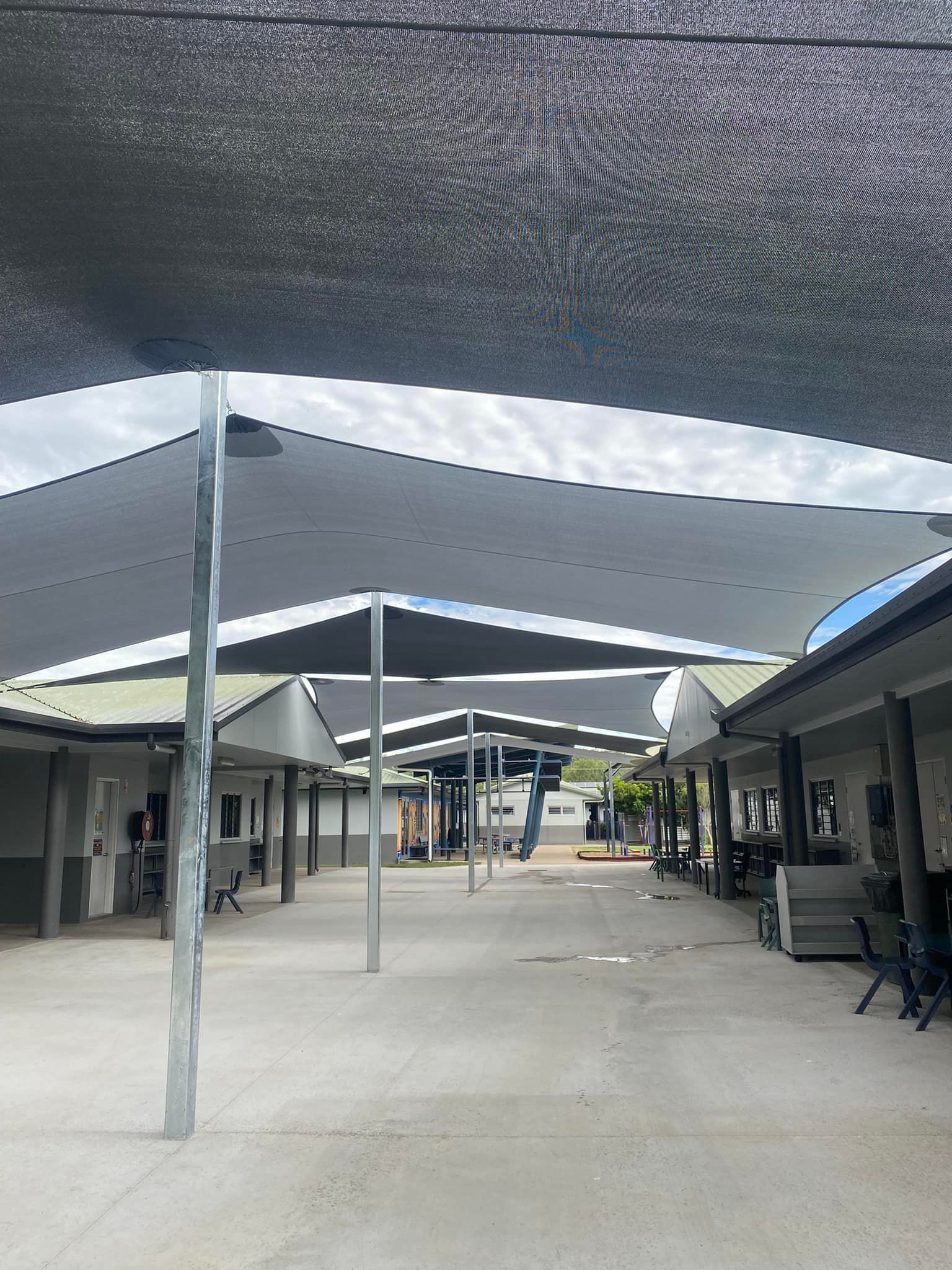 School Yard Shade Sails — Professional Shade Sail Installation in Garbutt, QLD