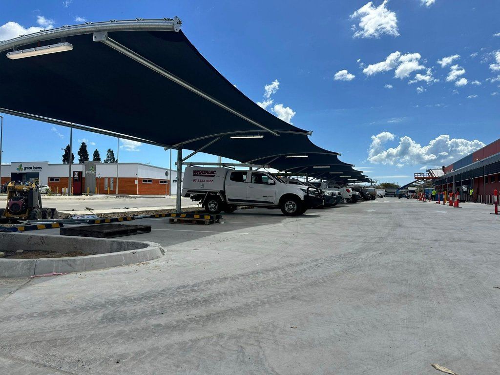 Shade Structure Over Parking Lot — Professional Shade Sail Installation in Caloundra, QLD
