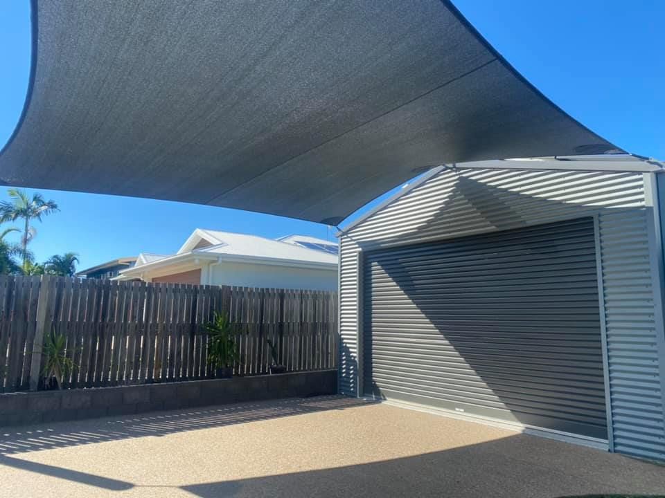 Home Garage Shade Sail — Professional Shade Sail Installation in Townsville, QLD