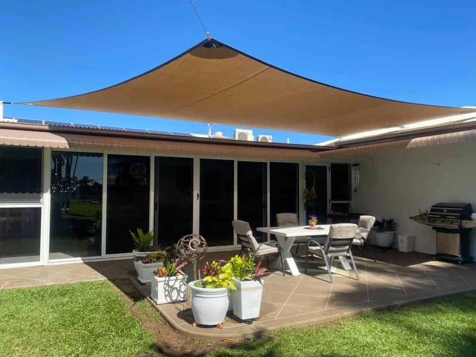 Patio Area Shade Sail — Professional Shade Sail Installation in Garbutt, QLD