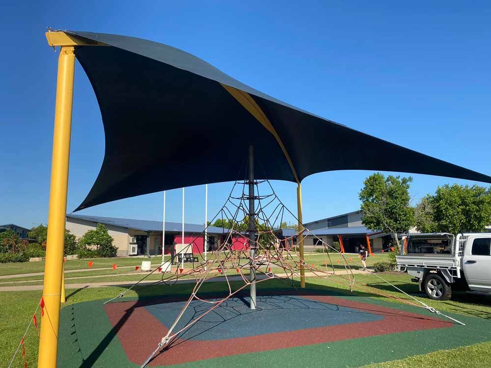 Rope Obstable Shade Sail — Professional Shade Sail Installation in Garbutt, QLD