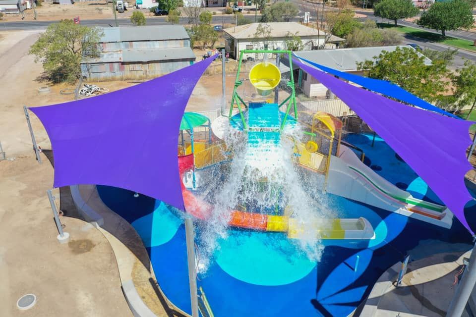 Water Park Shade Sails — Professional Shade Sail Installation in Ayr, QLD