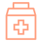 An icon of a first aid kit with a cross on it.