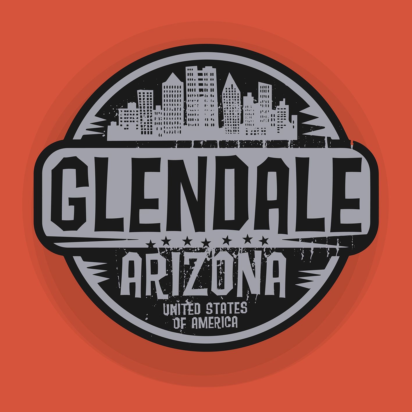 A logo for glendale arizona united states of america