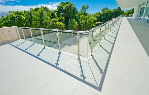 glass and steel balcony