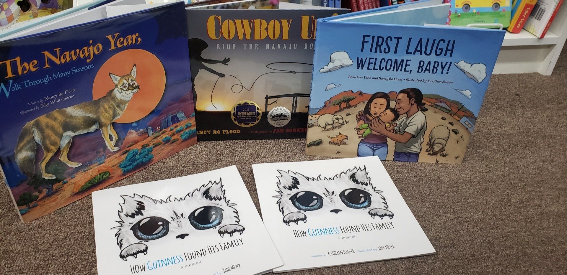 A collection of children 's books including the navajo yam