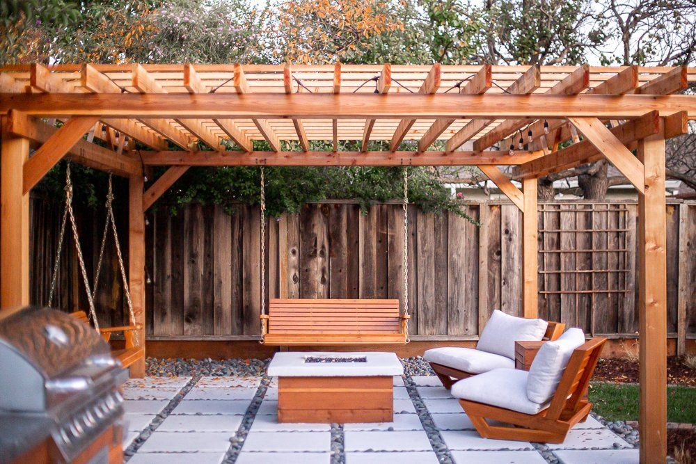 A wooden pergola - Mount Pleasant, SC - C&B Landscape LLC