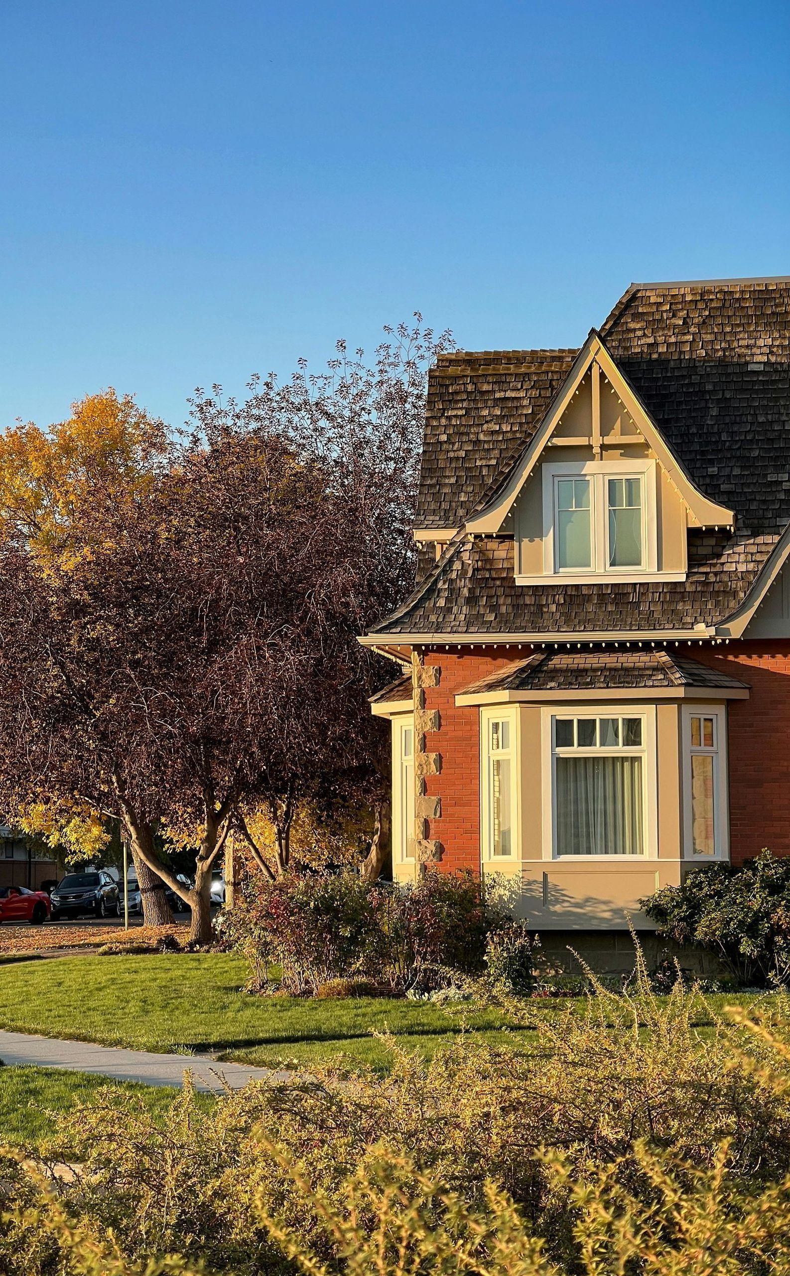 house in the autumn