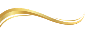 Golden flowing wave design element.