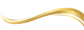 Golden flowing wave design element.