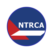 Blue circle logo with