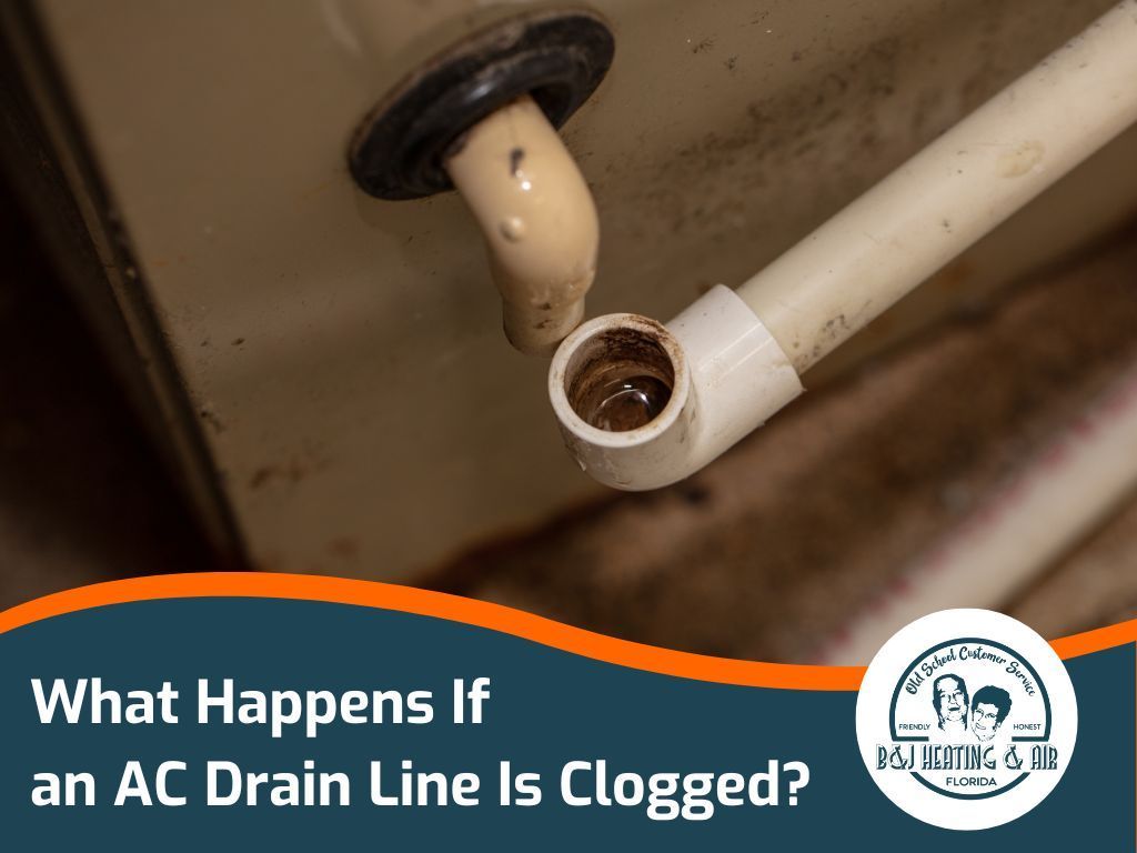 What happens if an ac drain line is clogged ?