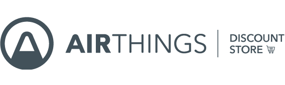 The logo for airthings discount store is shown on a white background.