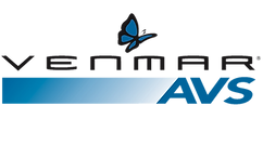 A logo for venmar avs with a butterfly on it