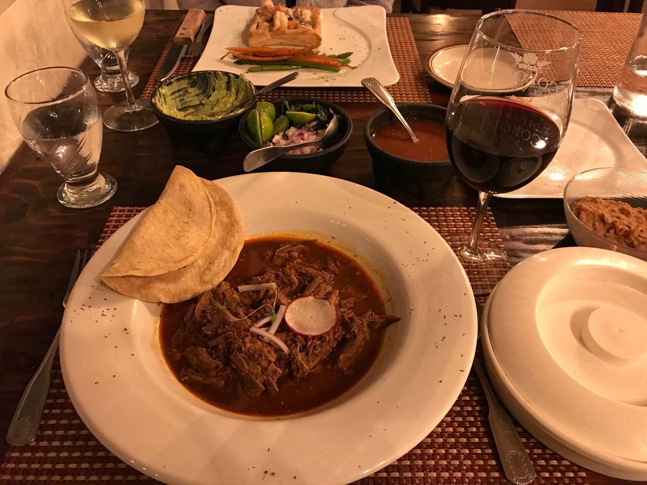 Mexican stew with wine