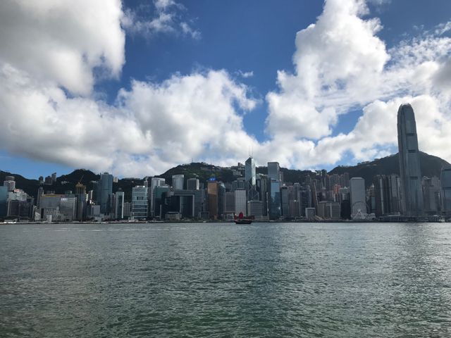Hong Kong skyline with water