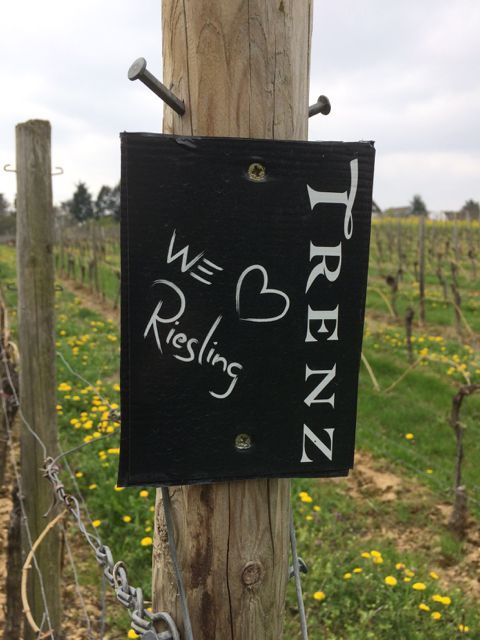 riesling vineyard sign