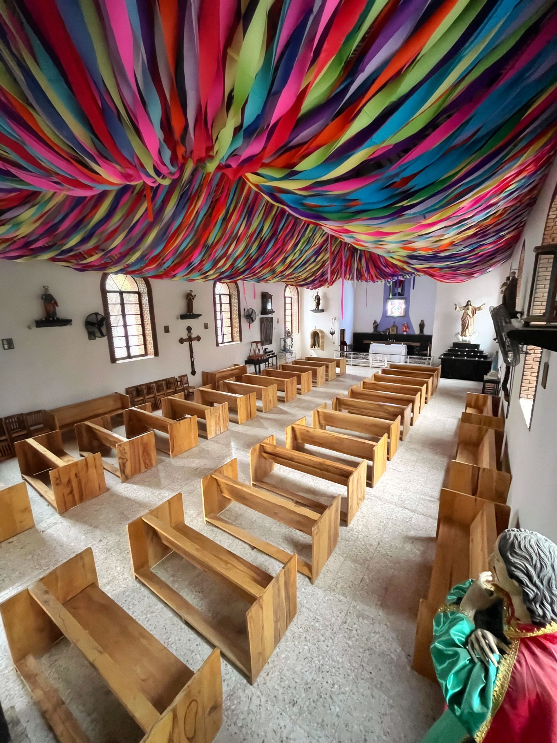 colorful church in Mexico