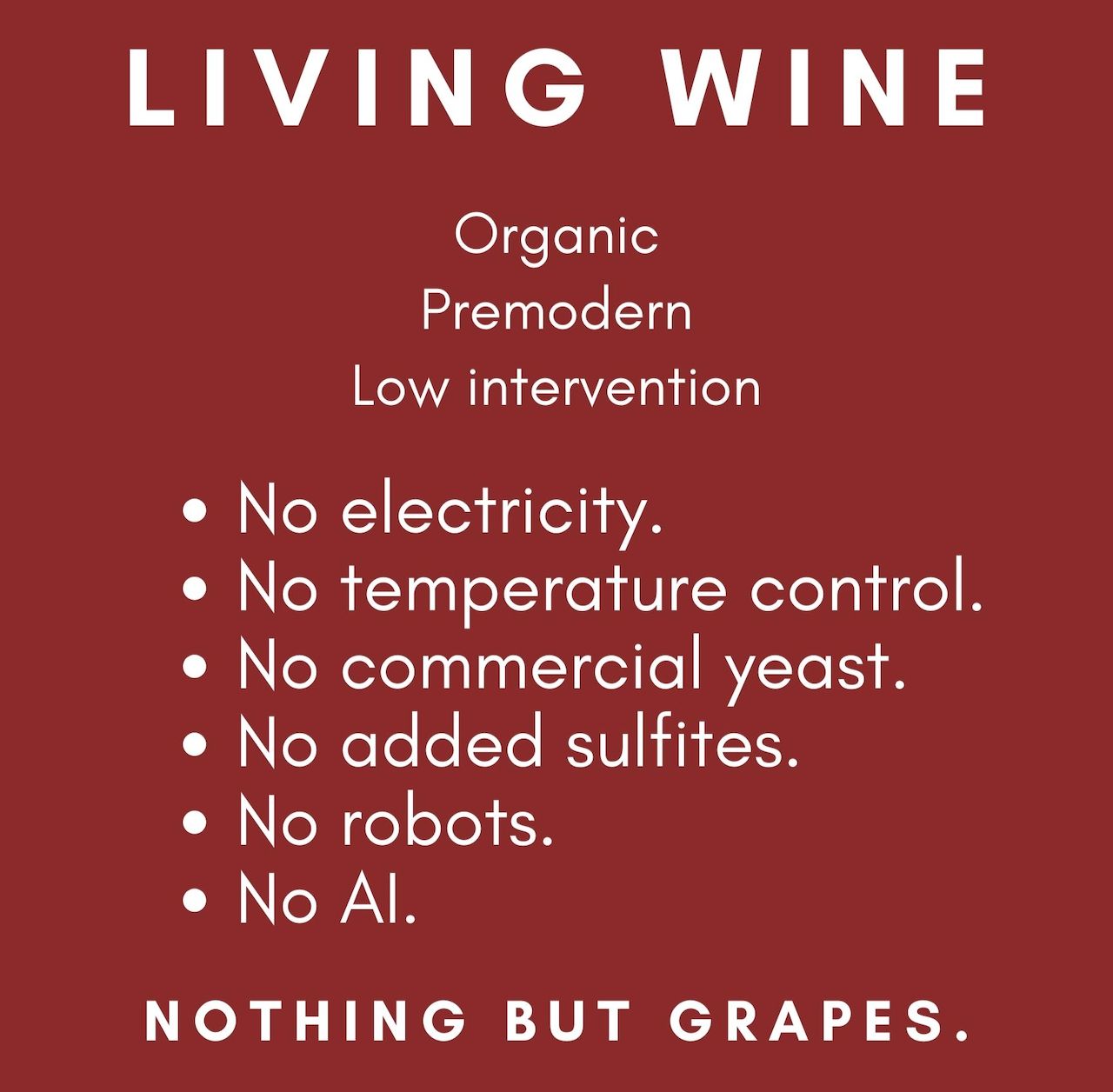 natural wine sign