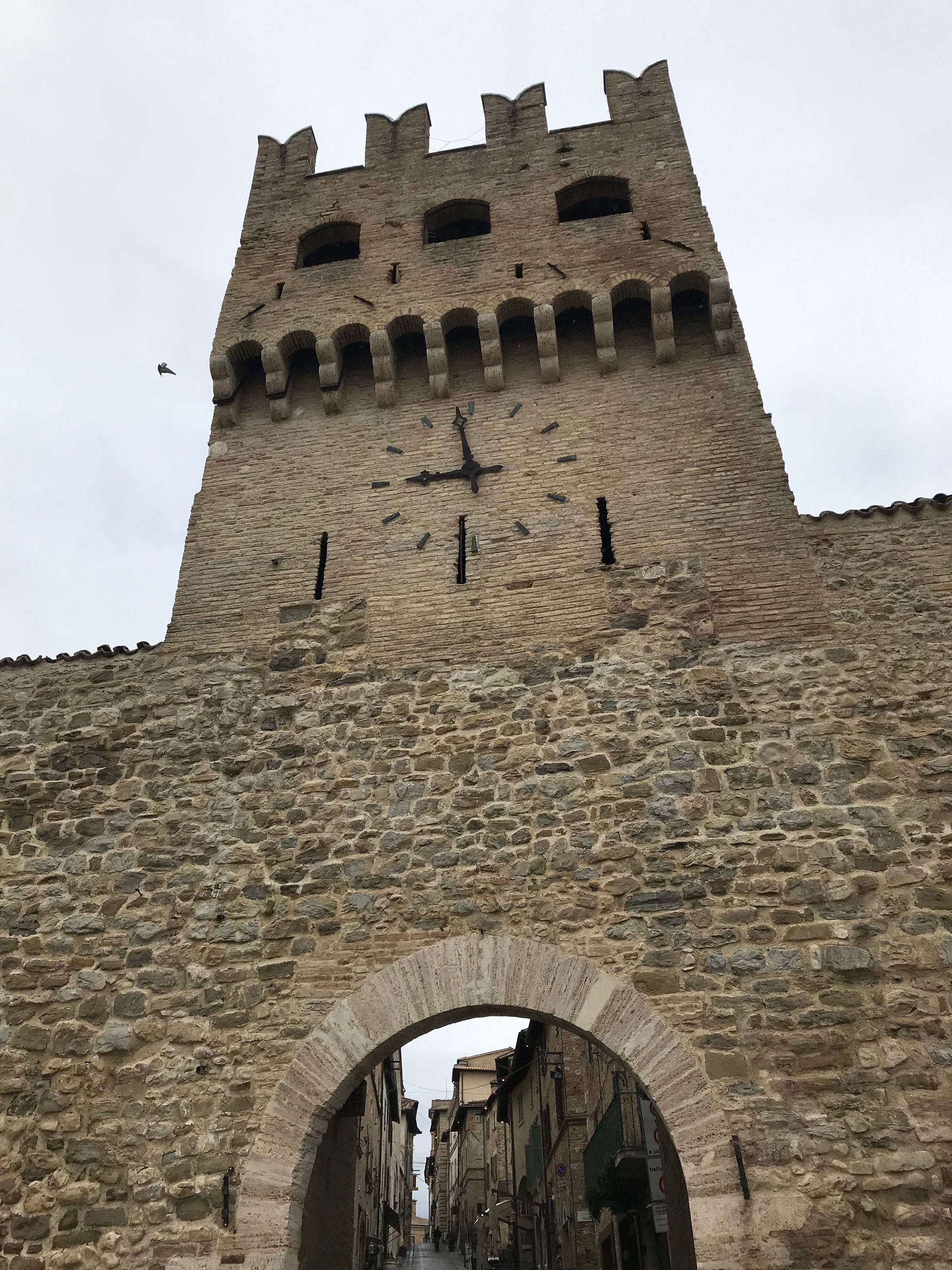 medieval town clock Italy