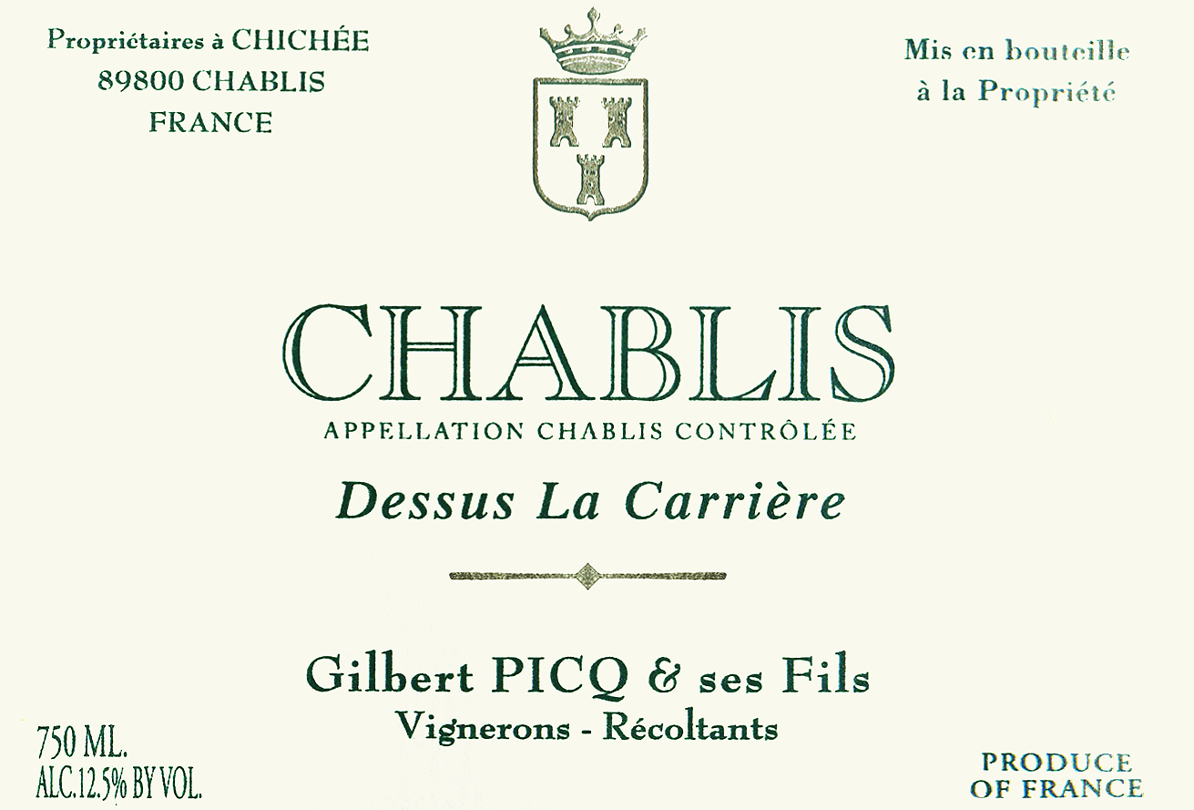 Chablis wine label