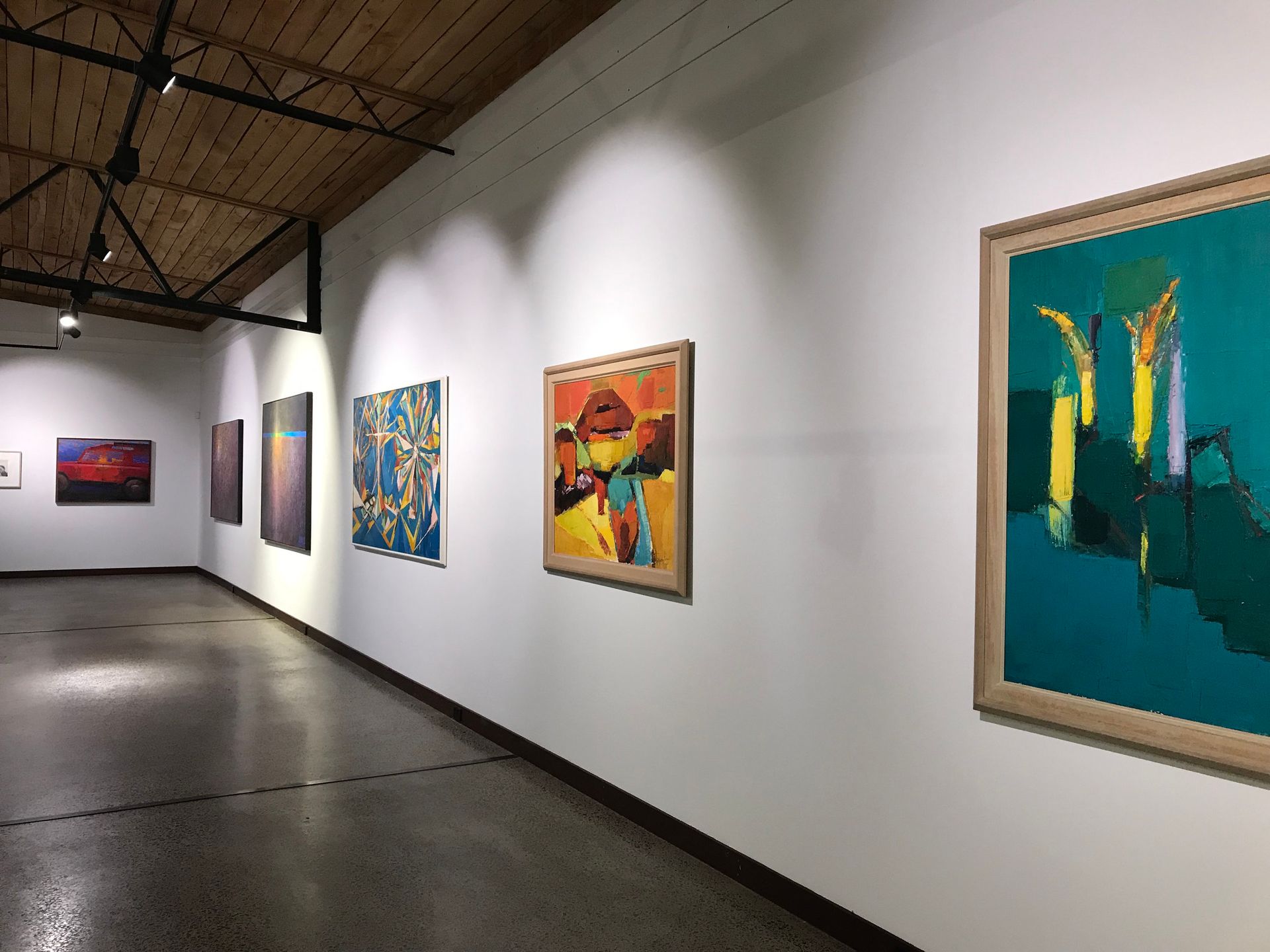 art on wall in winery