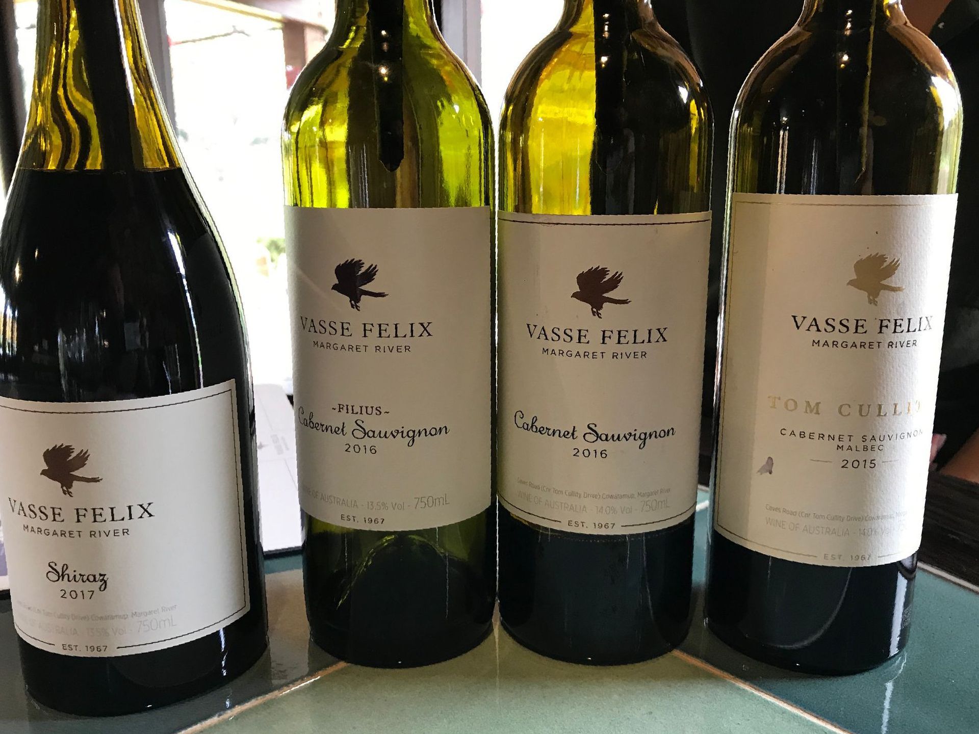 Vasse Felix wine bottles