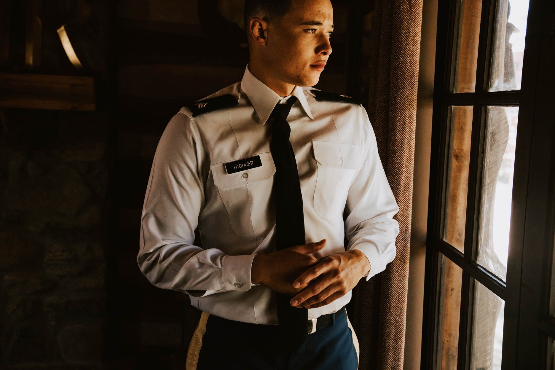 Looking Out the Window - Preparing for Big Day - Austin Wedding Location Rental