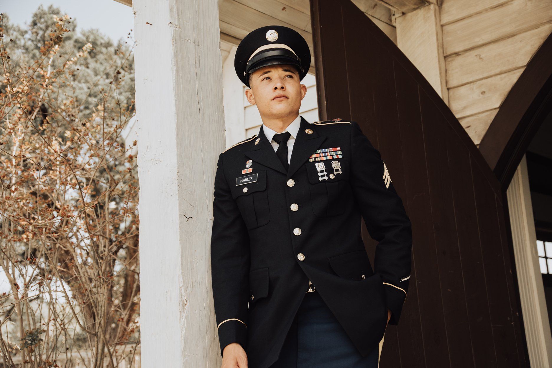 Groom Outside Chapel Door - Wedding Venue Rental Austin