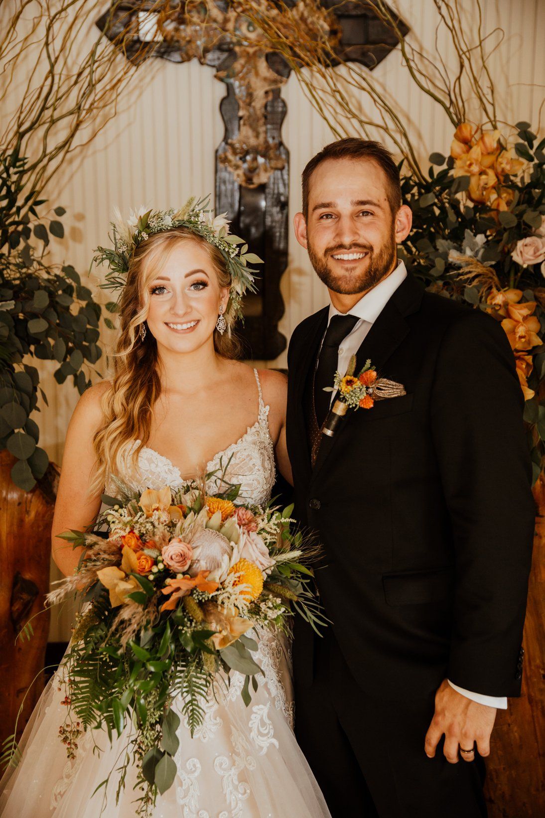 Bride and Groom - Shabby Chic - Country Chapel - Austin Venue