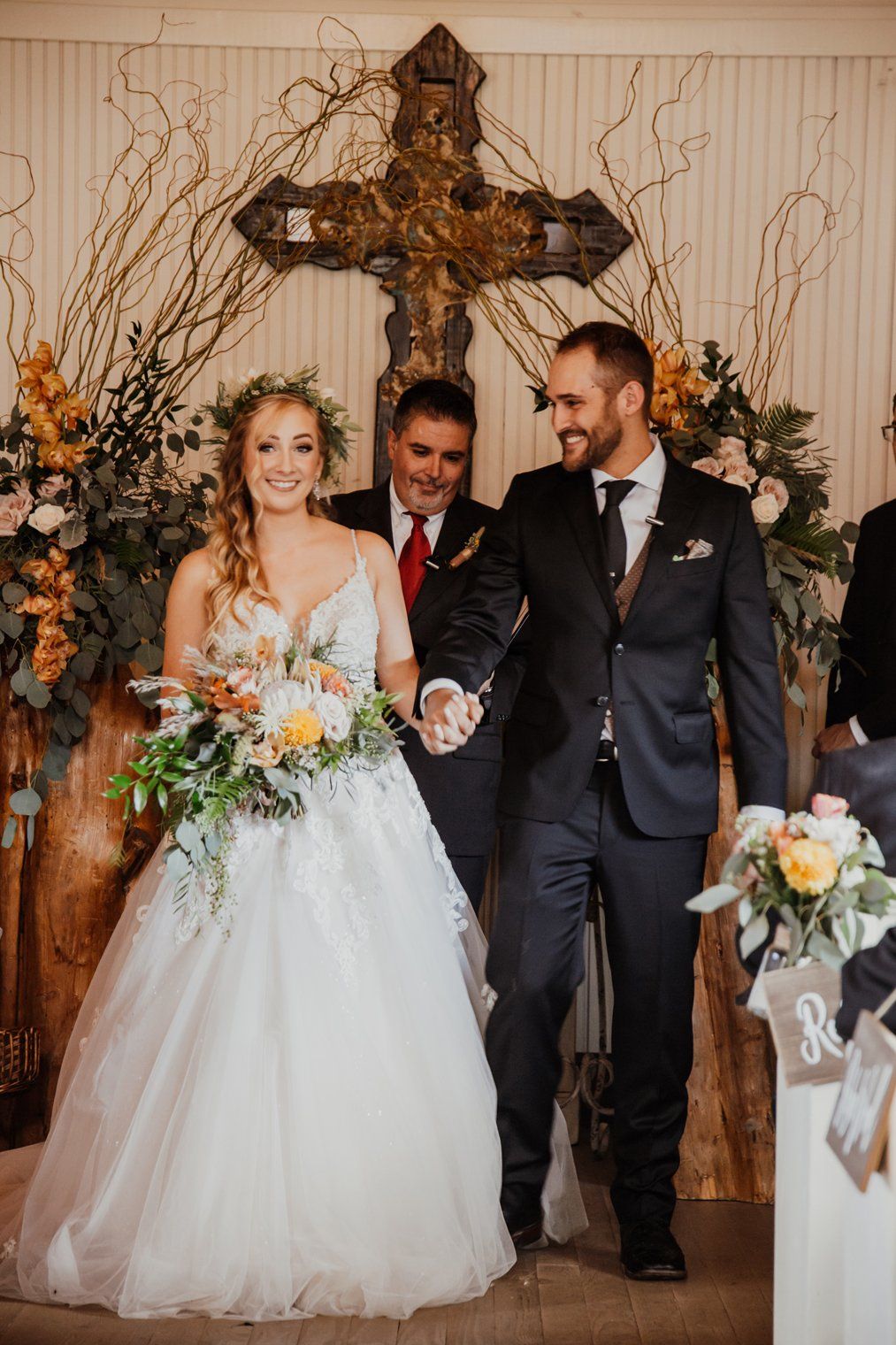 Just Got Married! - Chapel Aisle - Country Wedding Austin