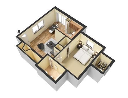 1 Bed Floorplans