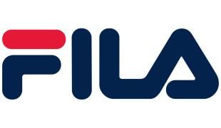 The fila logo is blue and red on a white background.