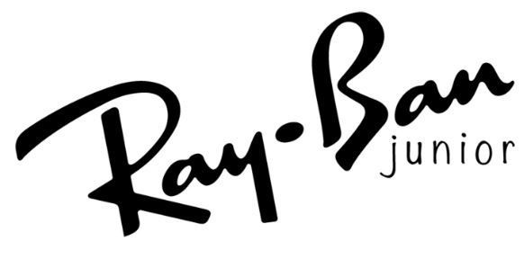 The ray-ban junior logo is a black and white logo on a white background.