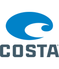 The costa logo is a blue circle with a wave in the middle.