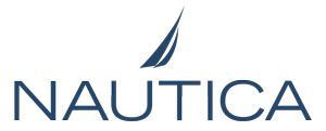 The nautica logo has a sailboat on it.